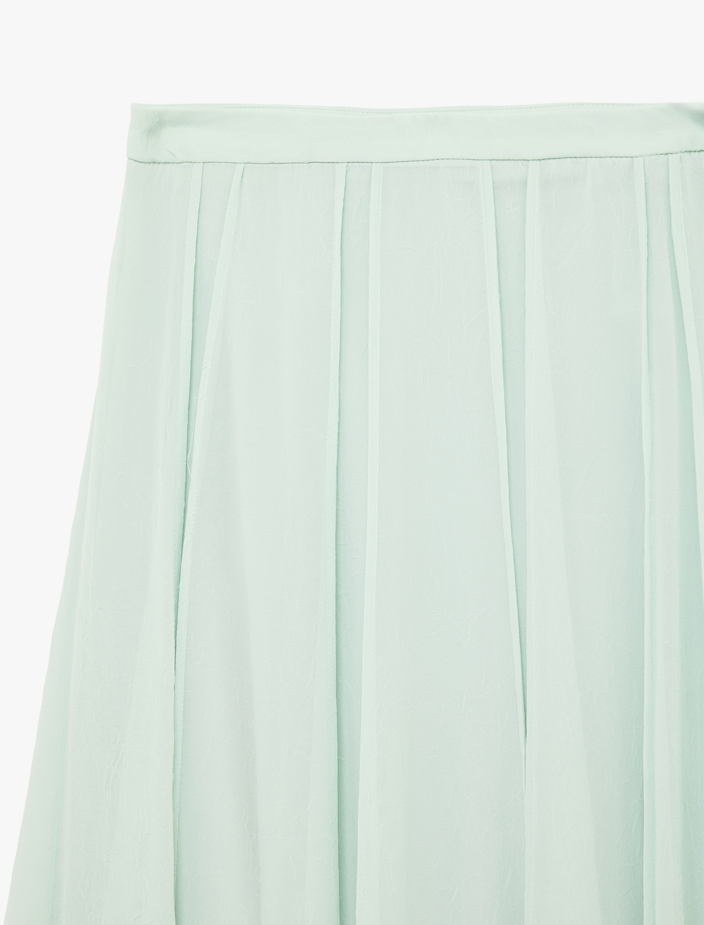   Standart Bel Pileli Midi Şifon Etek