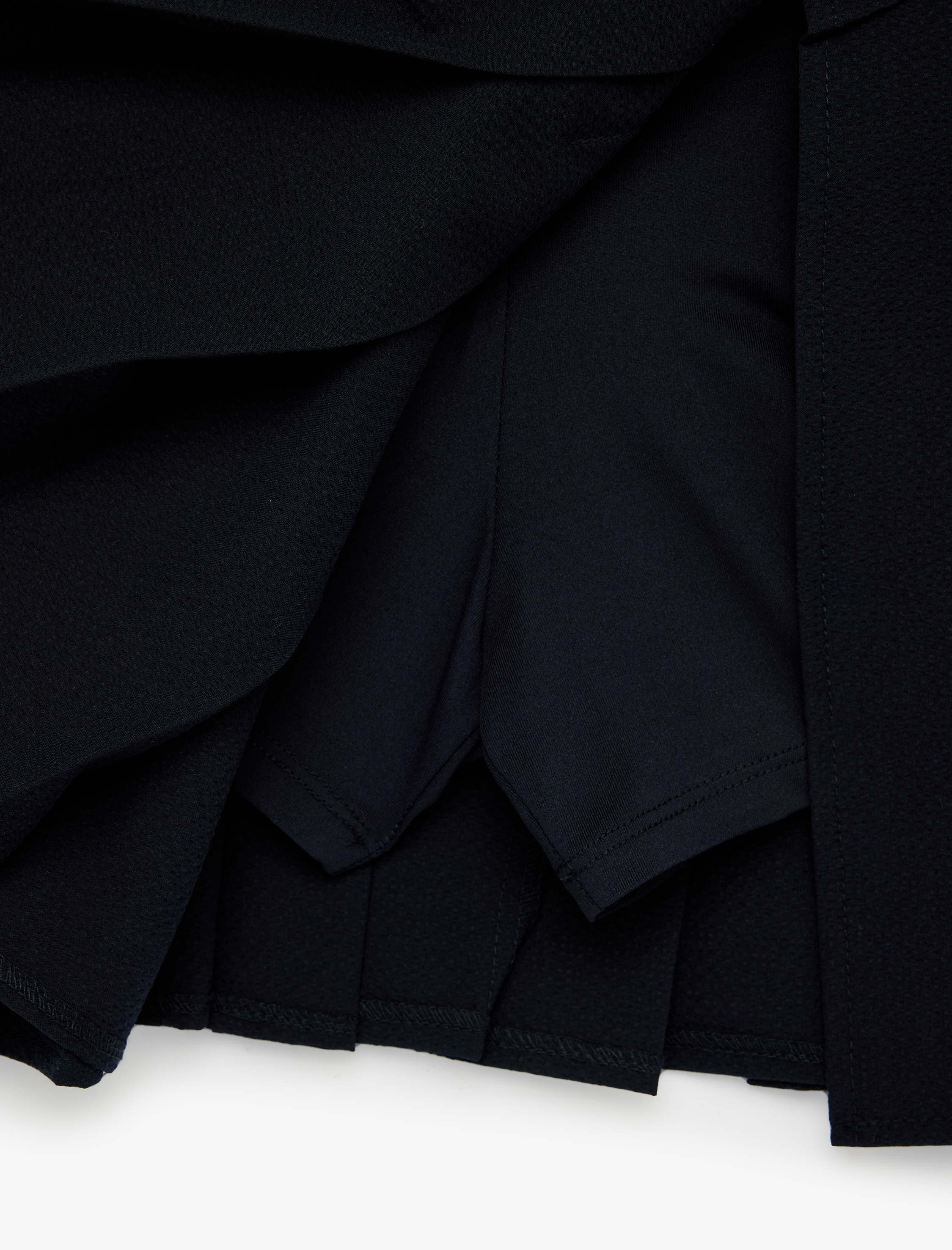   Viskon Karışımlı Kalın Piliseli Mini Etek