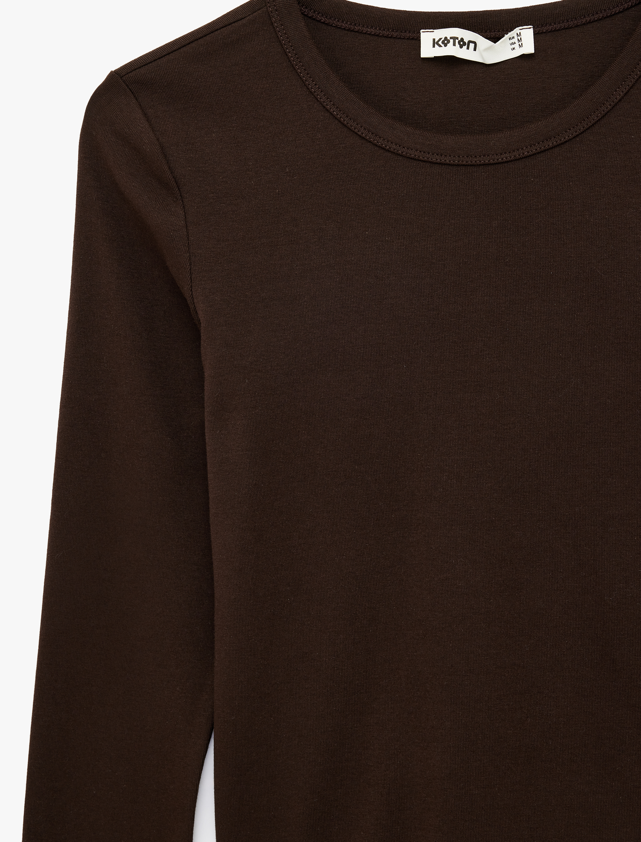   Pamuklu Slim Fit Uzun Kollu Bisiklet Yaka Basic Tişört