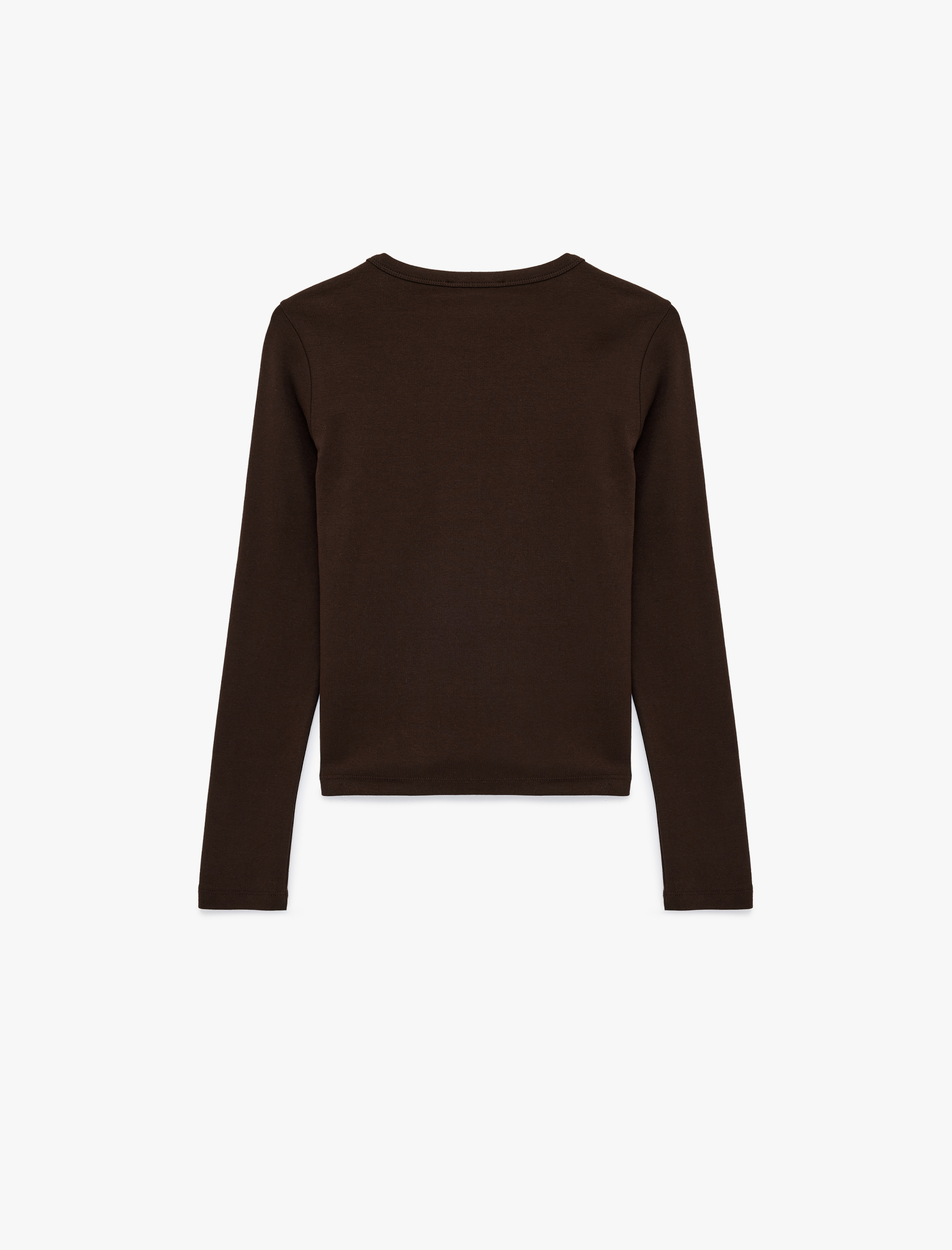   Pamuklu Slim Fit Uzun Kollu Bisiklet Yaka Basic Tişört