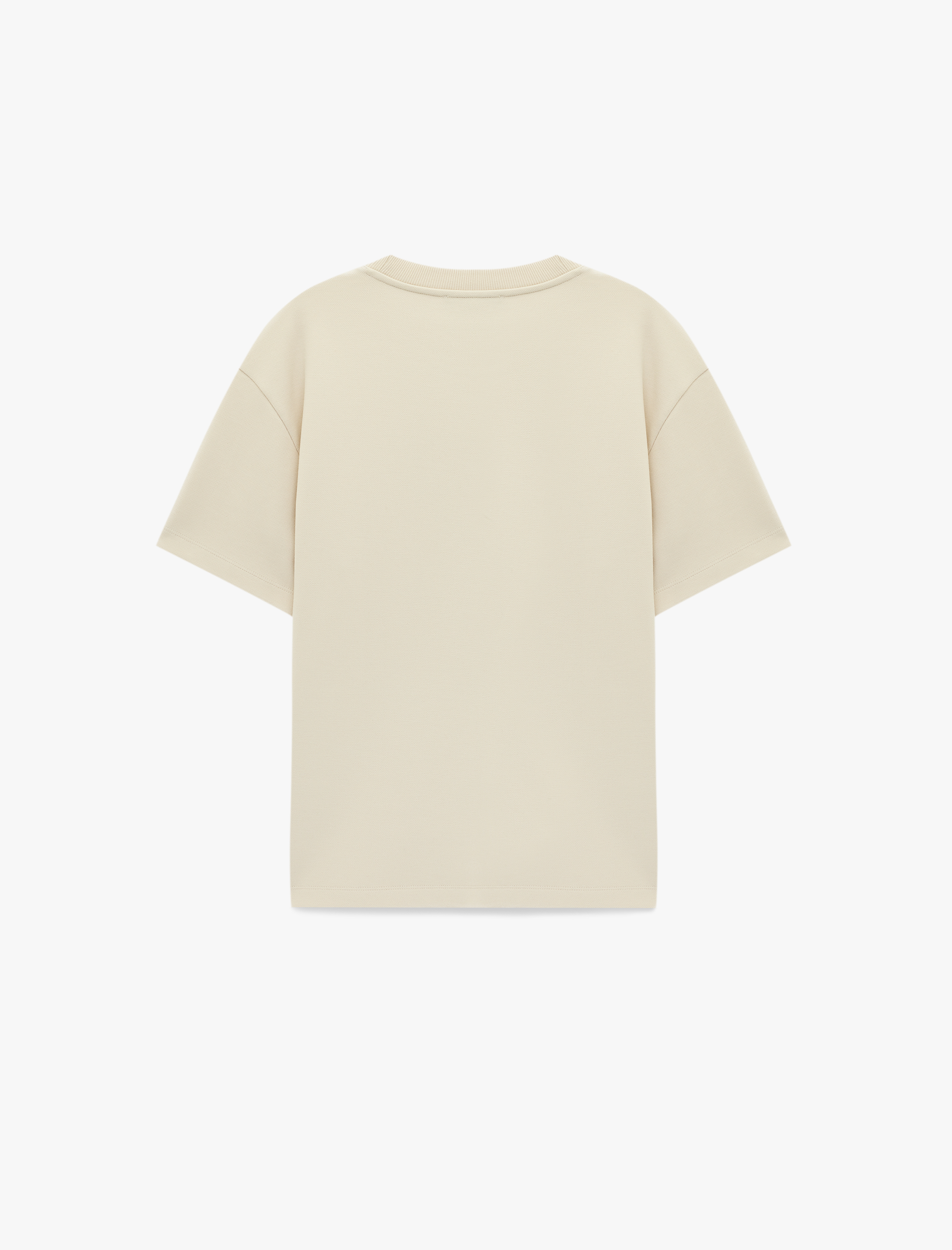   Rahat Kalıp Kısa Kollu Pike Kumaş Pamuklu Bisiklet Yaka Basic Tişört