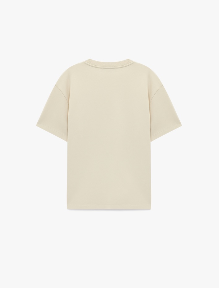  Rahat Kalıp Kısa Kollu Pike Kumaş Pamuklu Bisiklet Yaka Basic Tişört