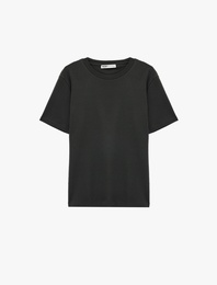 Regular Fit Kısa Kollu Pamuklu Bisiklet Yaka Tişört