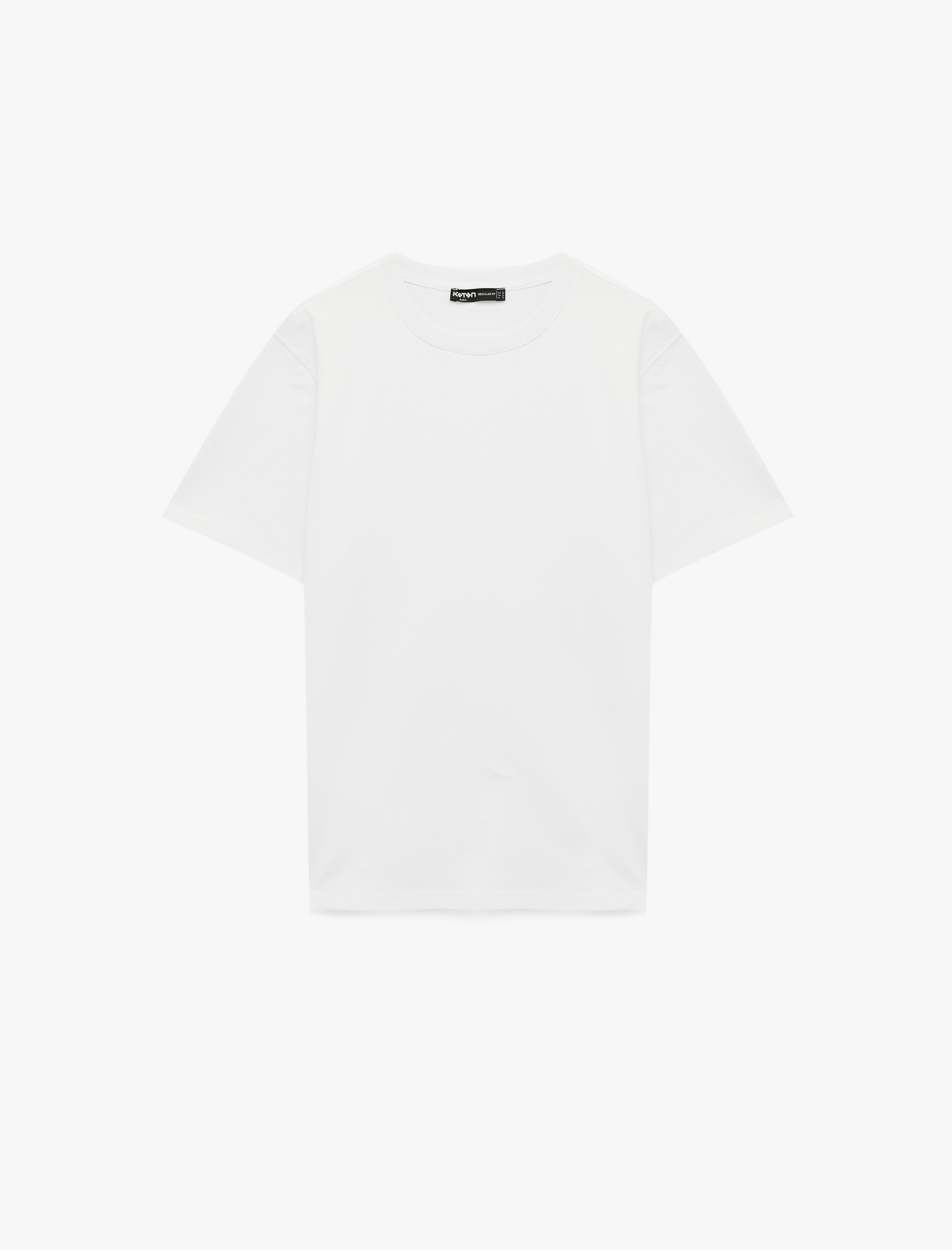   Regular Fit Kısa Kollu Bisiklet Yaka Pamuklu Basic Tişört