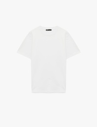 Regular Fit Kısa Kollu Bisiklet Yaka Pamuklu Basic Tişört