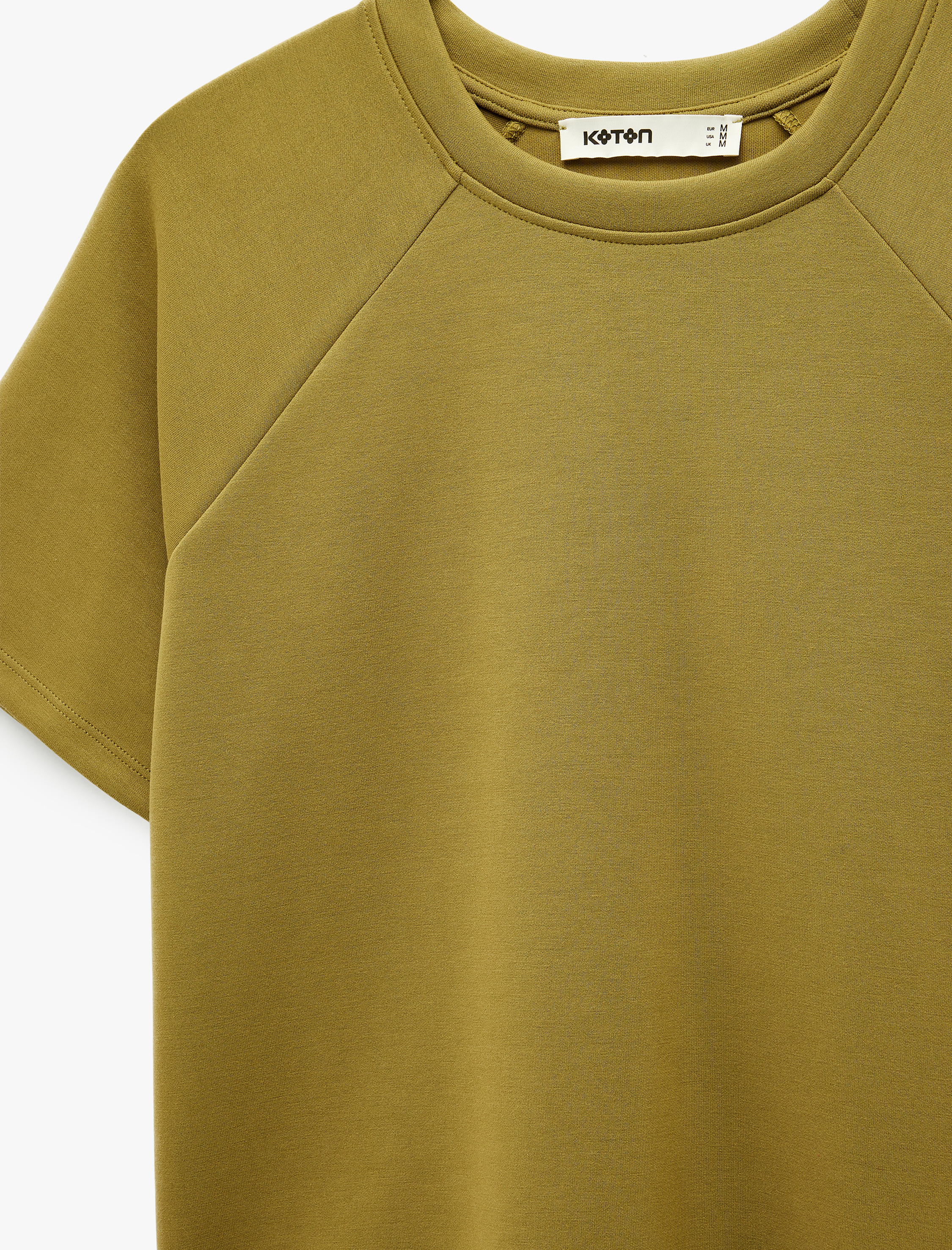   Modal Kumaş Kısa Kollu Bisiklet Yaka Tişört