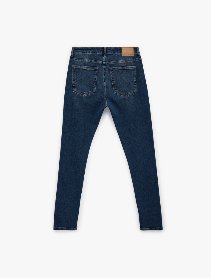  Normal Bel Dar Paça Pamuklu Skinny Fit Jean Pantolon - Michael Jean