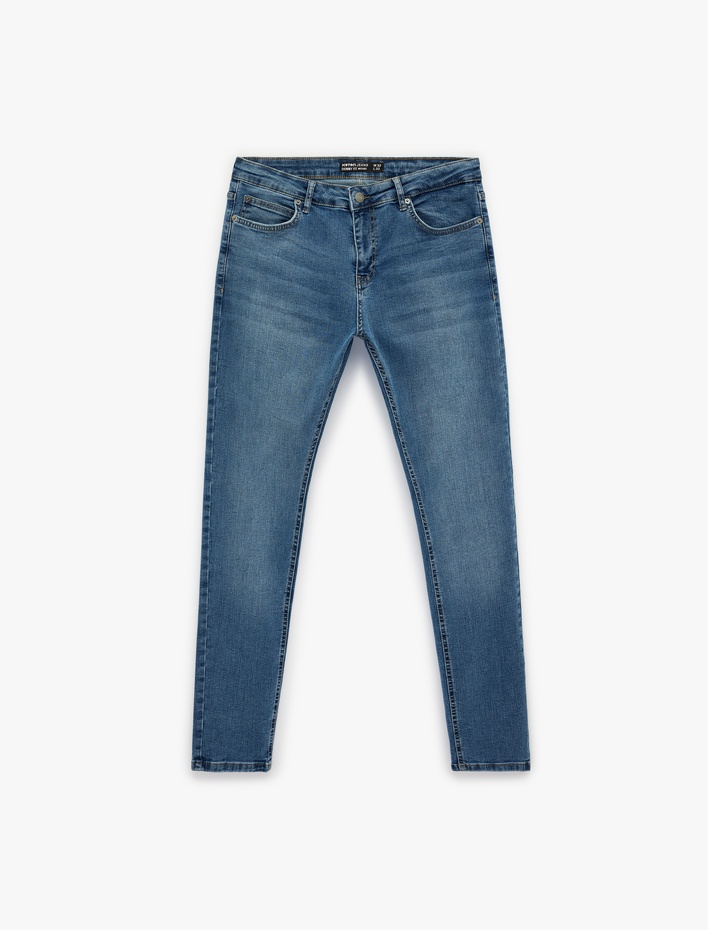  Normal Bel Dar Paça Pamuklu Skinny Fit Jean Pantolon - Michael Jean