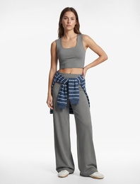 Kolsuz U Yaka Crop Spor Tişört