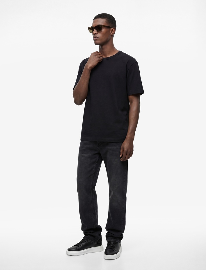  Kısa Kollu Bisiklet Yaka Pamuklu Slim Fit Tişört