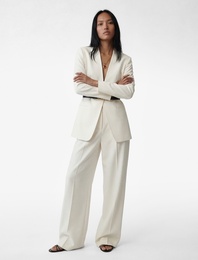 Pileli Cepli Geniş Paça Yüksek Bel Palazzo Pantolon