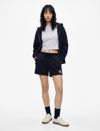 Rahat Kalıp Beli Bağcıklı Nakışlı Mini Şort