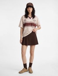 Standart Bel Pileli Şortlu Mini Etek