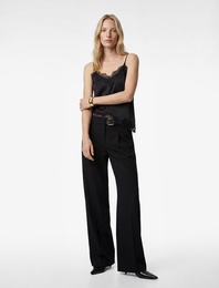 Cepli Kemer Detaylı Rahat Kalıp Geniş Paça Pantolon