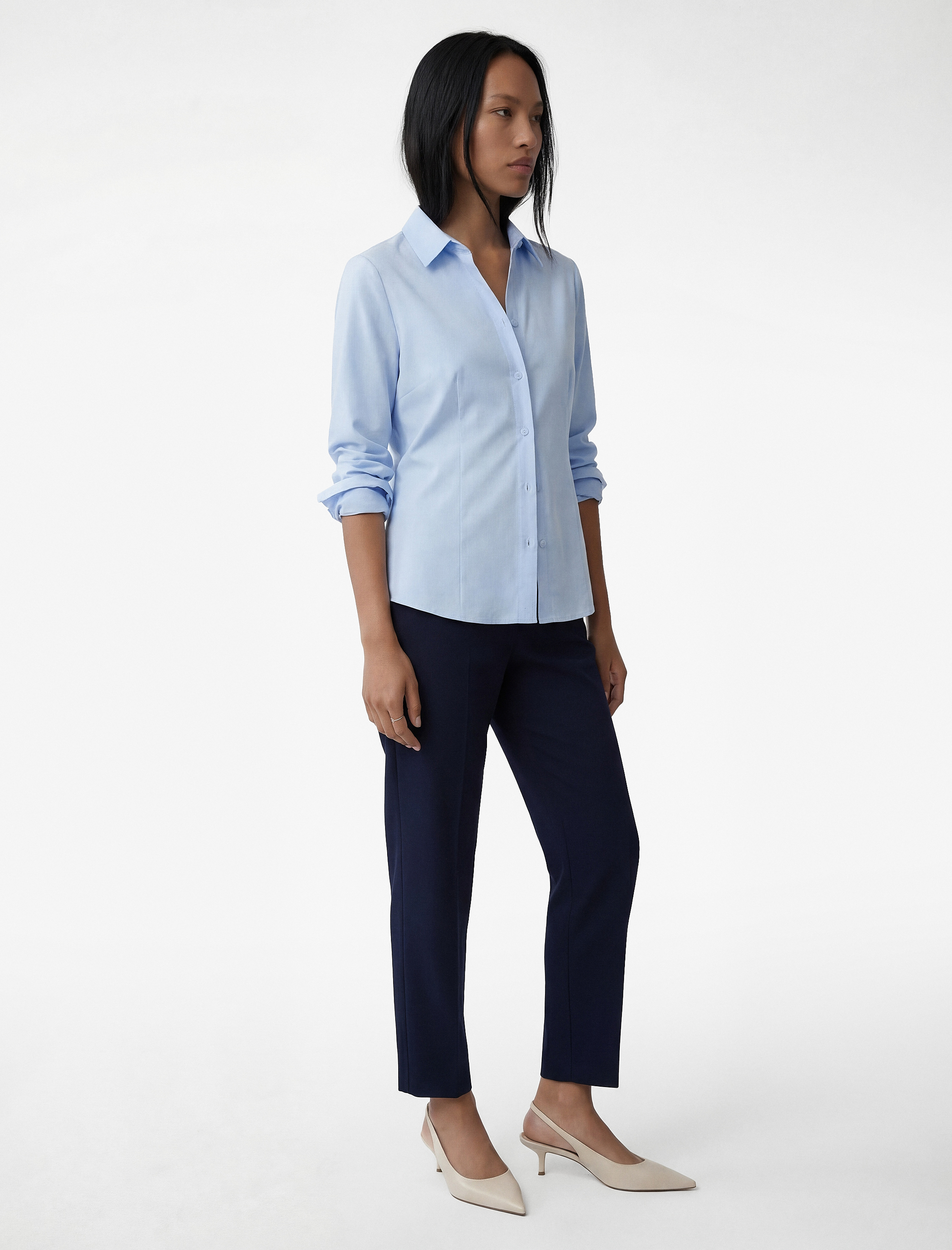   Regular Fit Uzun Kollu Düğmeli Klasik Yaka Gömlek