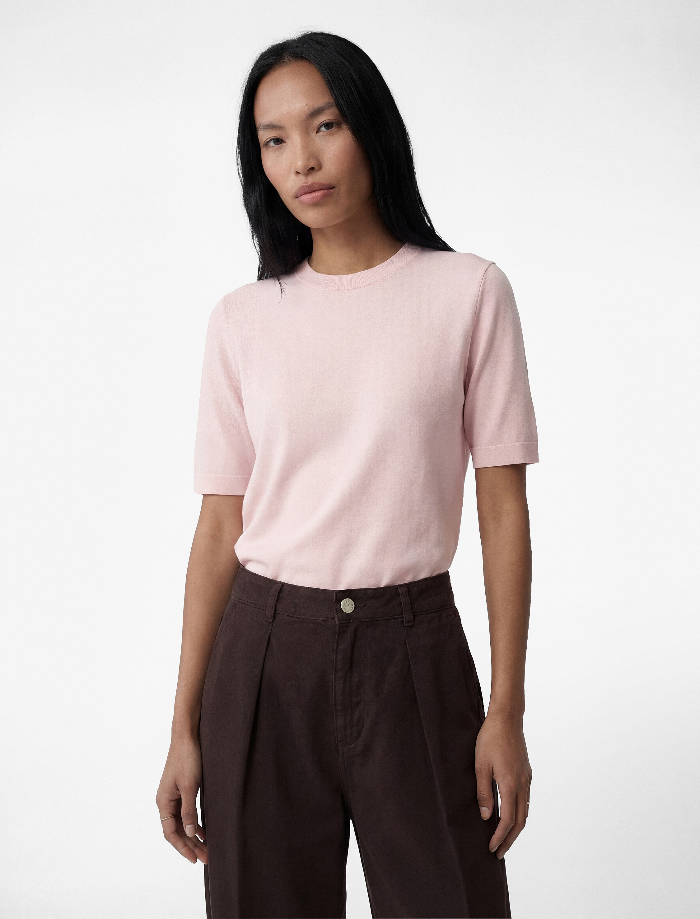   Bisiklet Yaka Kısa Kollu Triko Kazak