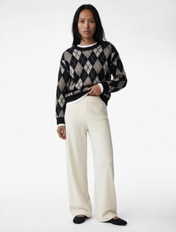 Standart Bel Düz Geniş Paça Pantolon