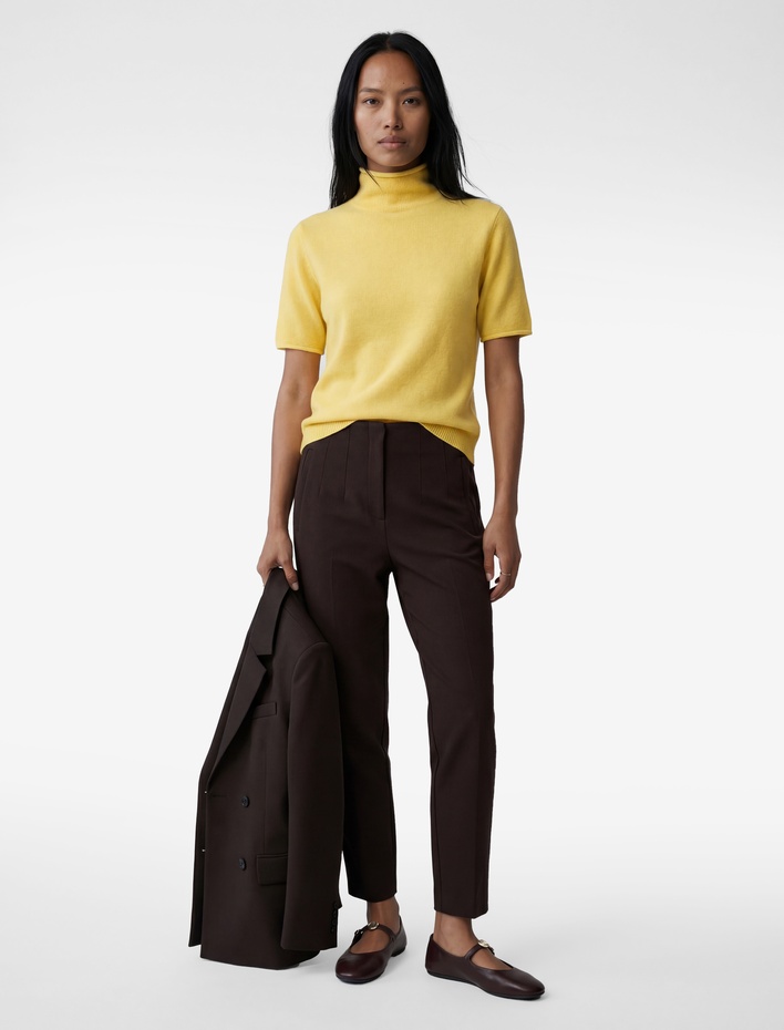  Viskon Karışımlı Ekstra Yüksek Bel Slim Fit Cigarette Pantolon