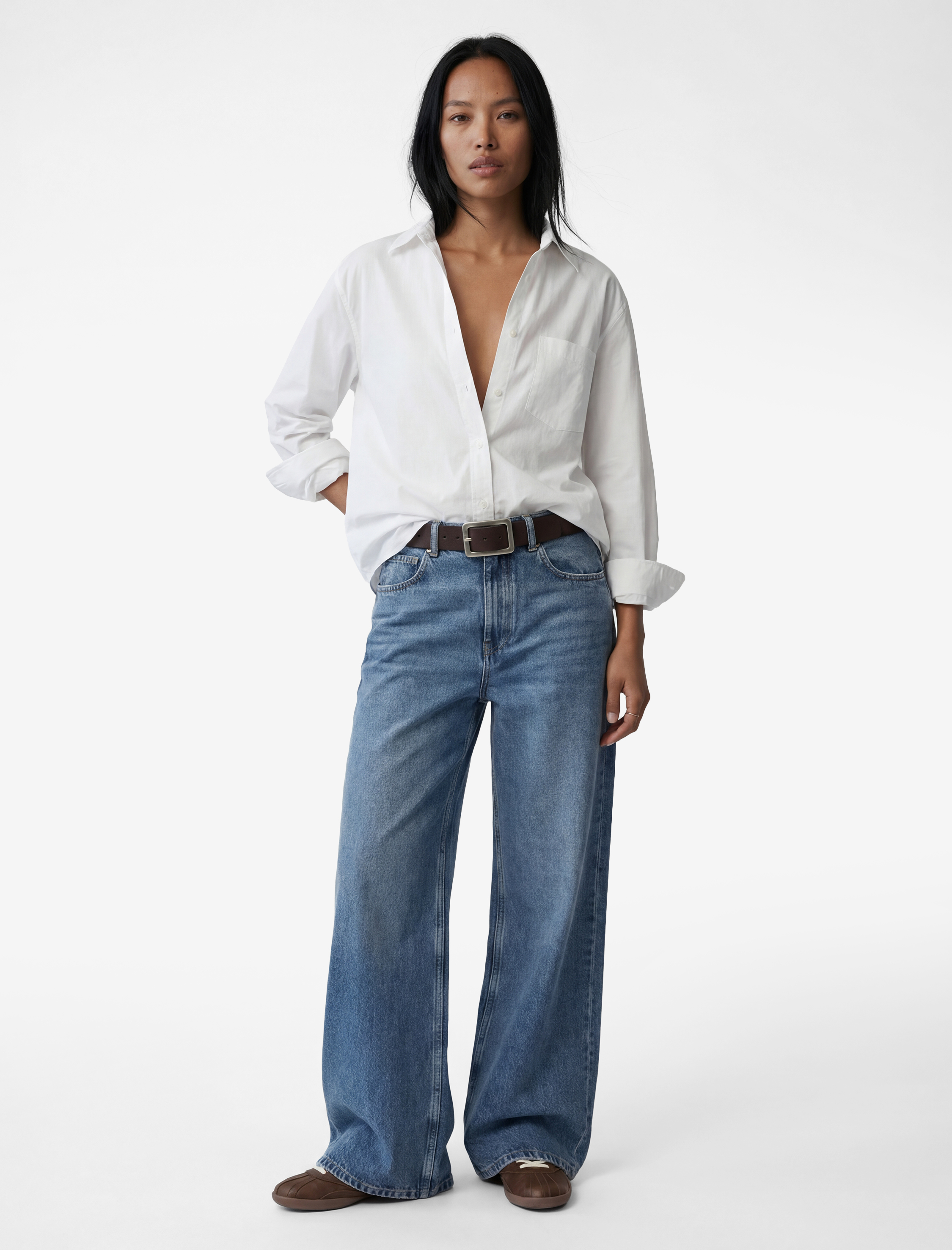   Regular Fit Pamuklu Uzun Kollu Poplin Gömlek