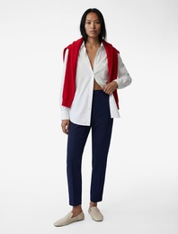 Yüksek Bel Cepli Cigarette Kumaş Pantolon