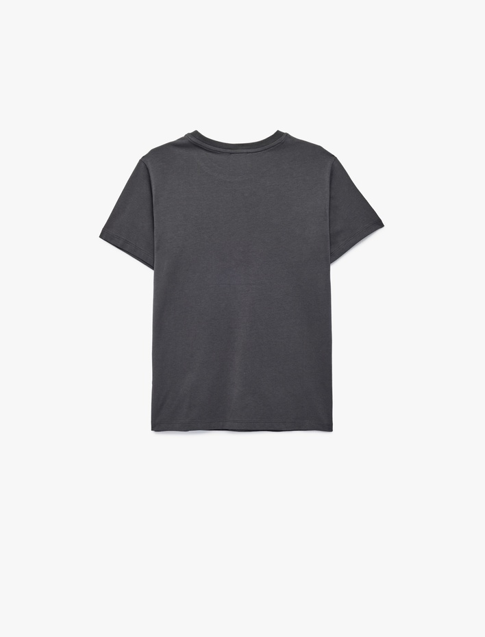 Erkek Çocuk Pamuklu Bisiklet Yaka Kısa Kollu Baskılı Tişört