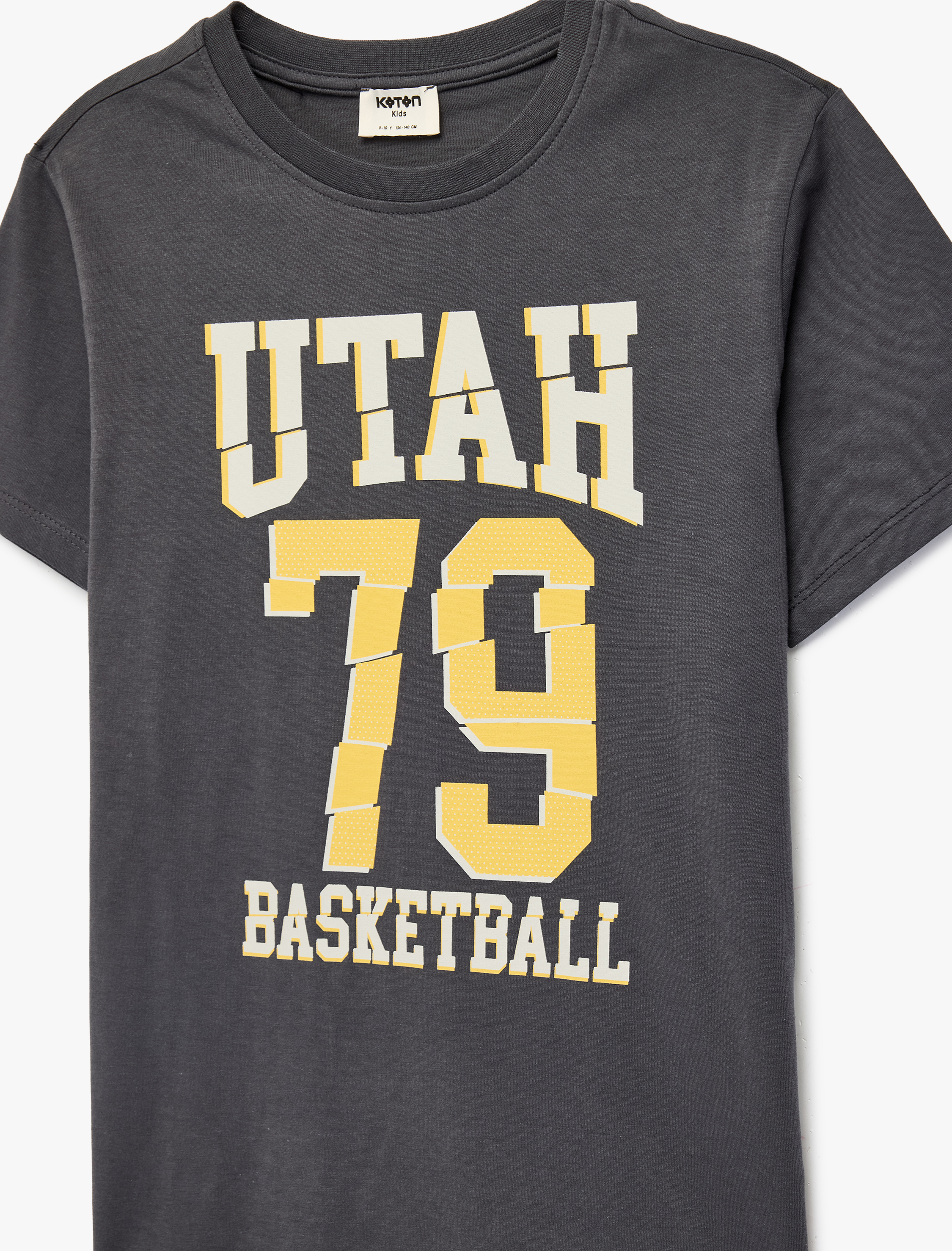  Erkek Çocuk Pamuklu Bisiklet Yaka Kısa Kollu Baskılı Tişört