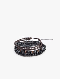 Ahşap Boncuklu 4'lü Bileklik Seti