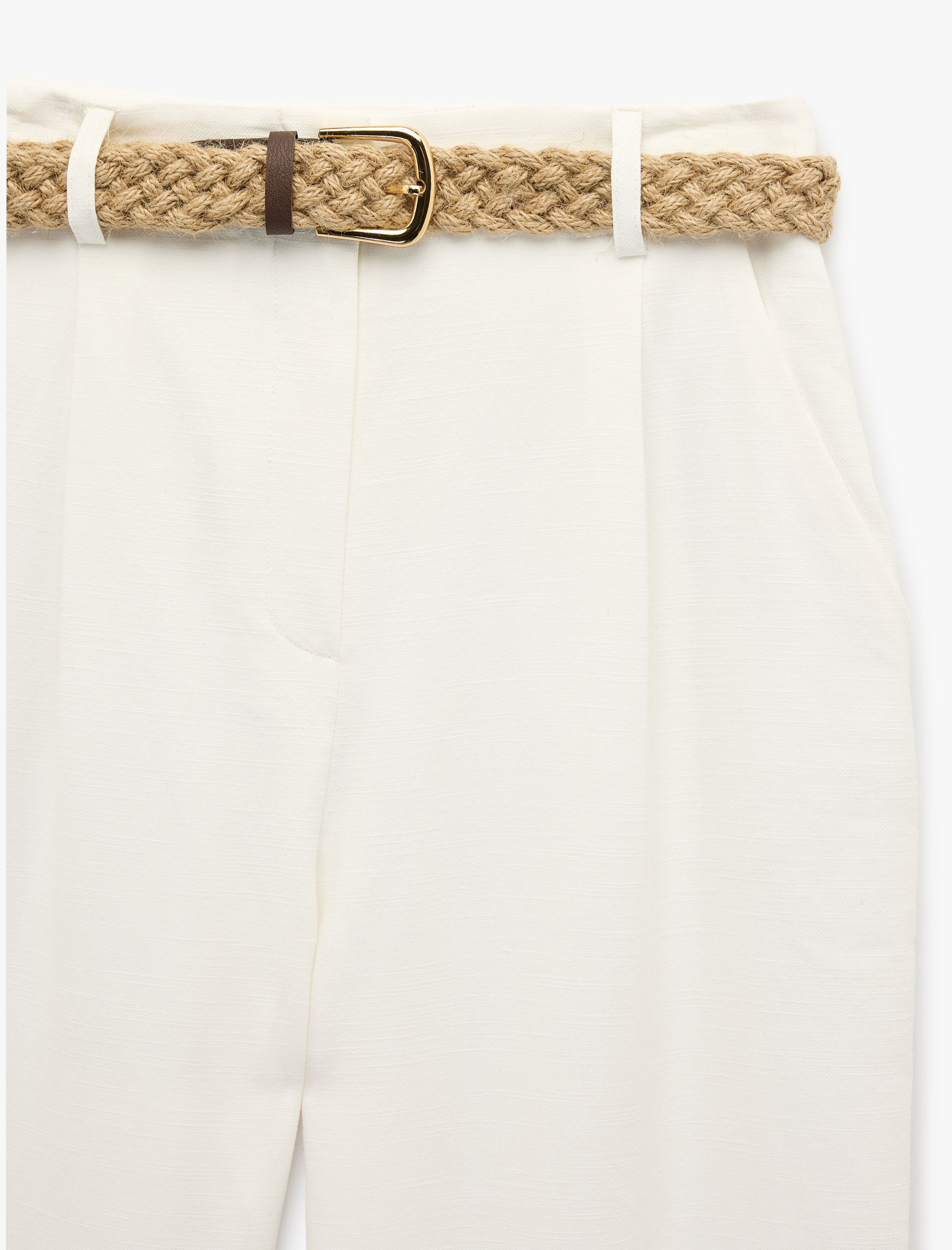   Kemerli Düz Paça Cepli Rahat Kalıp Havuç Pantolon