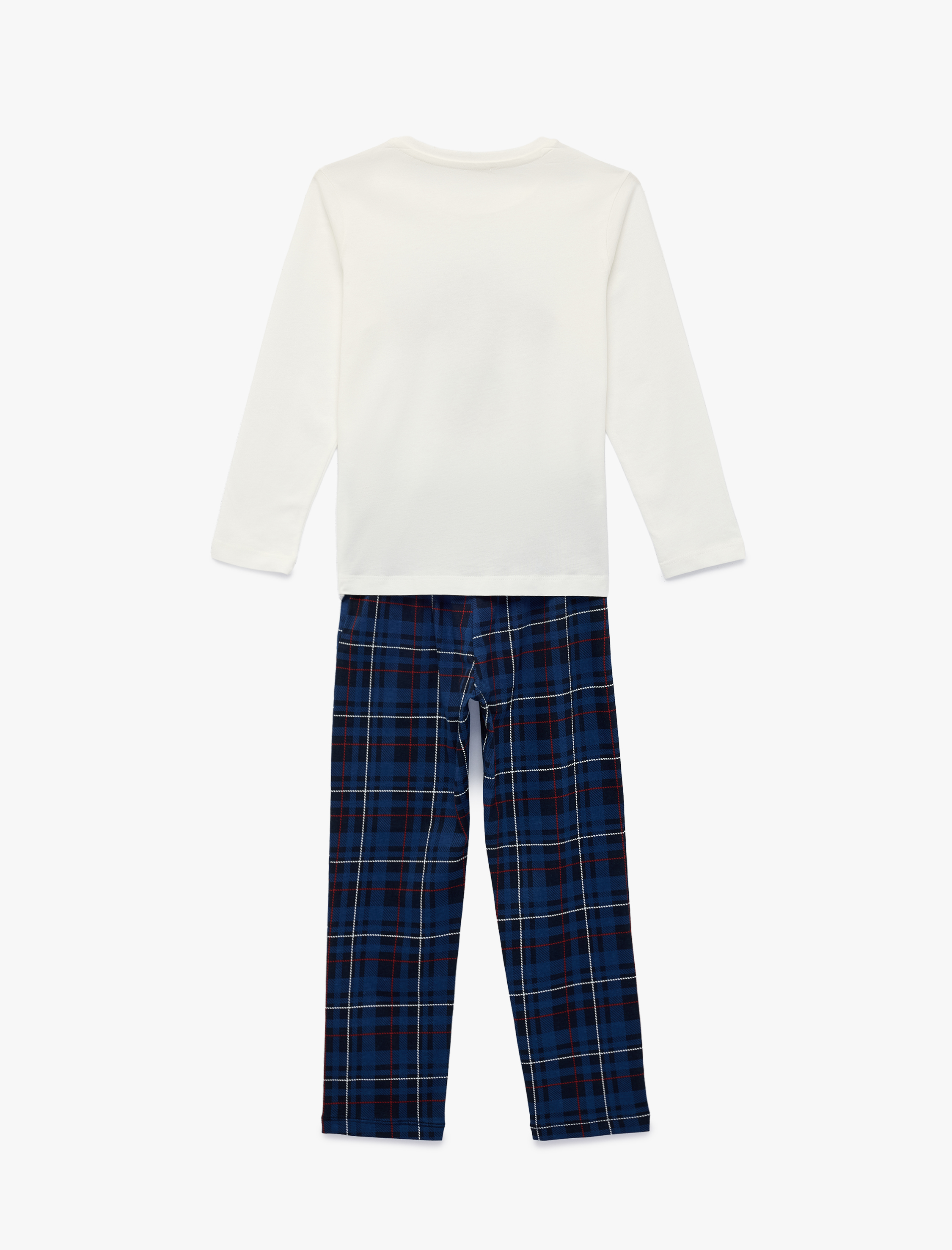  Erkek Çocuk Baskılı Rahat Kalıp Pamuklu Örme Pijama Takımı - 2'li Set