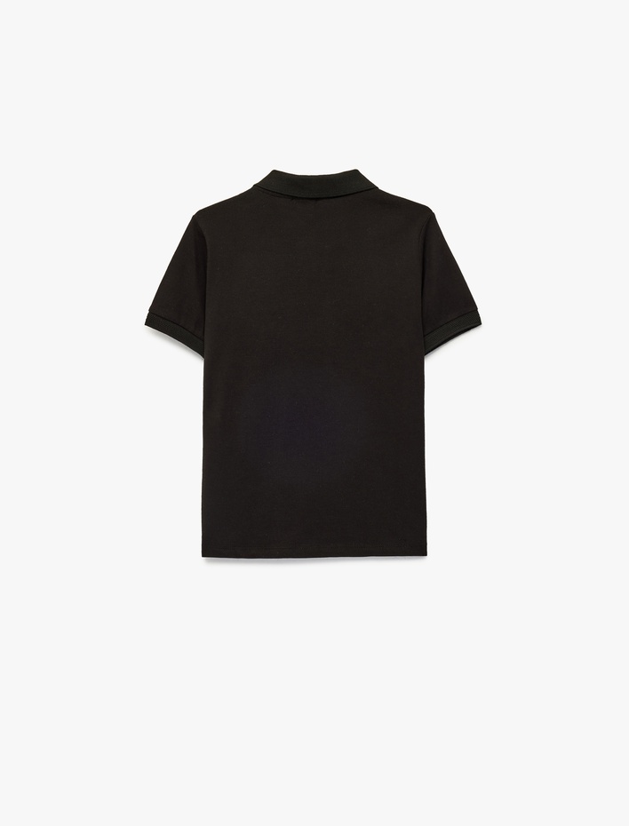 Erkek Çocuk Pamuklu Fermuar Detaylı Kısa Kollu Polo Yaka Tişört