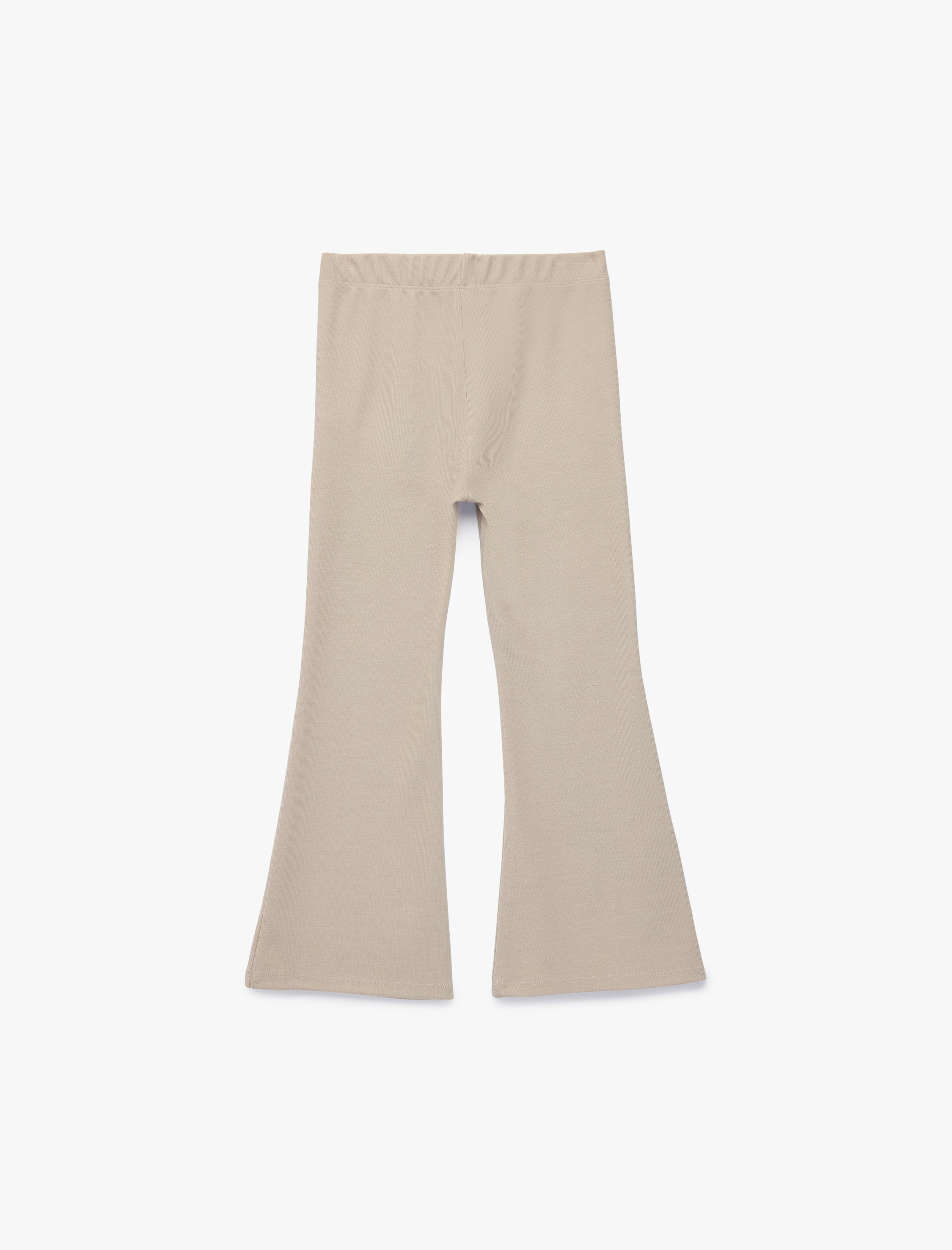  Kız Çocuk İnterlok Viskon Karışımlı Slim Fit Normal Bel İspanyol Paça Tayt