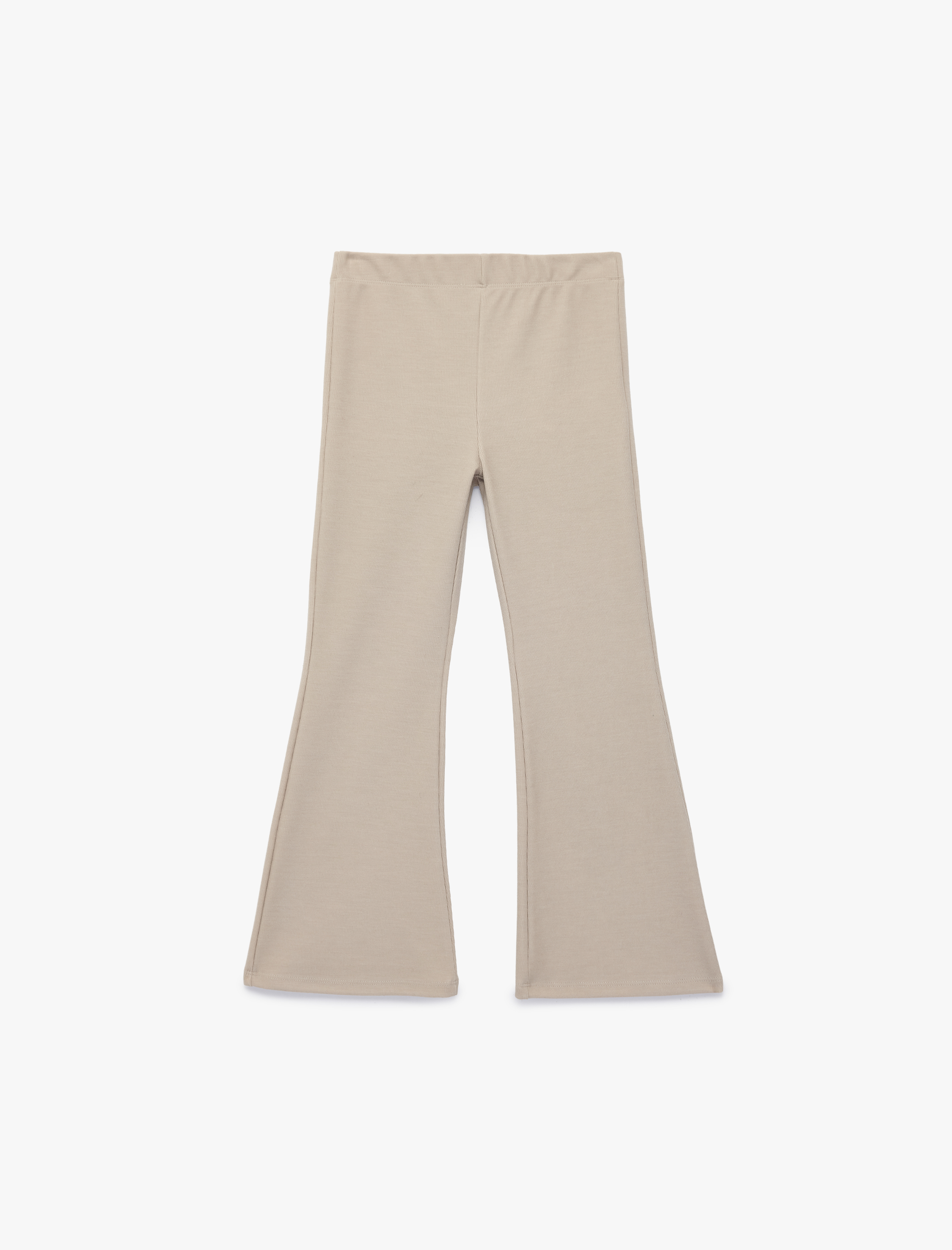  Kız Çocuk İnterlok Viskon Karışımlı Slim Fit Normal Bel İspanyol Paça Tayt