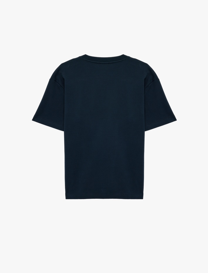  Rahat Kalıp Kısa Kollu Pike Kumaş Pamuklu Bisiklet Yaka Basic Tişört