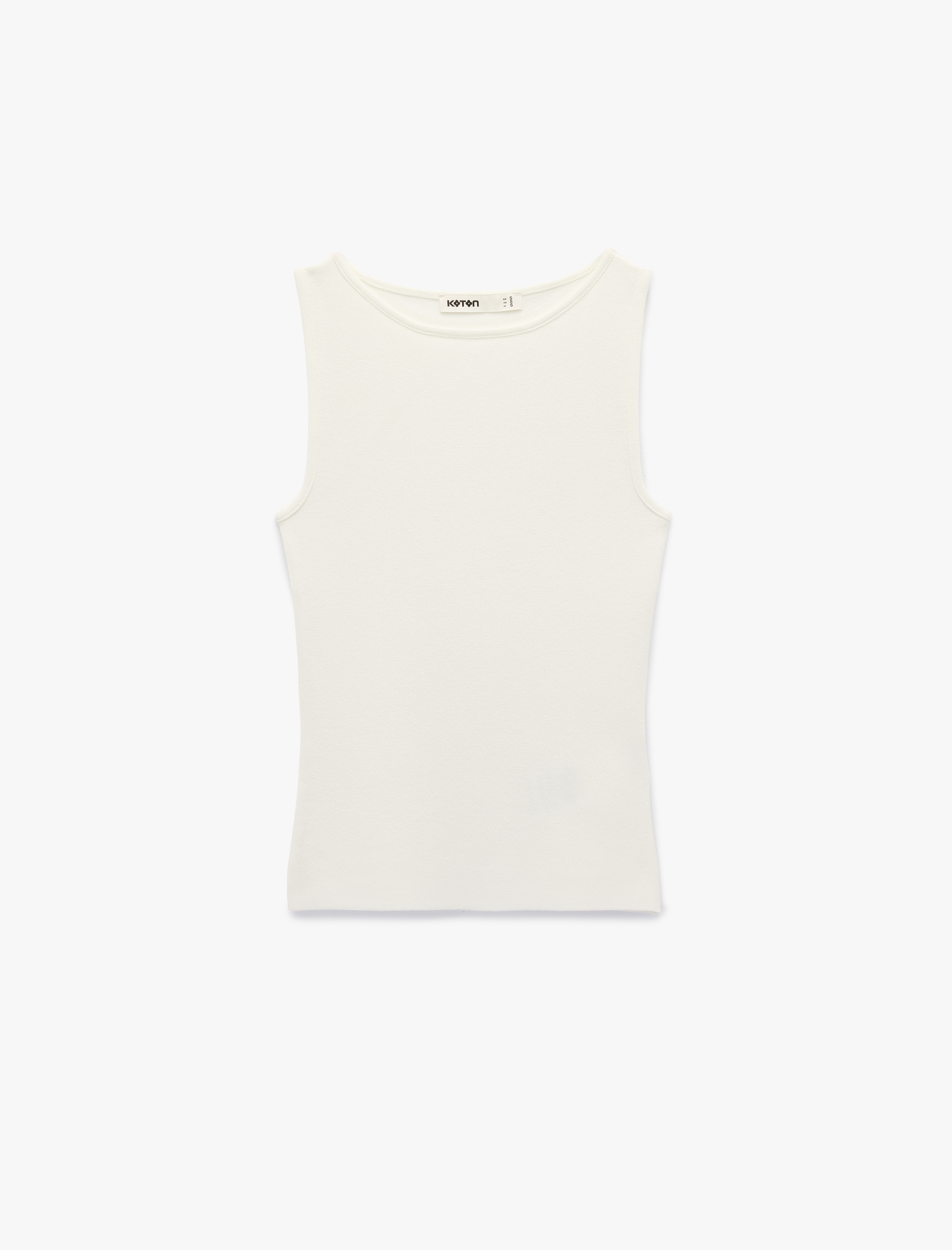   Bisiklet Yaka Triko Kolsuz Bluz