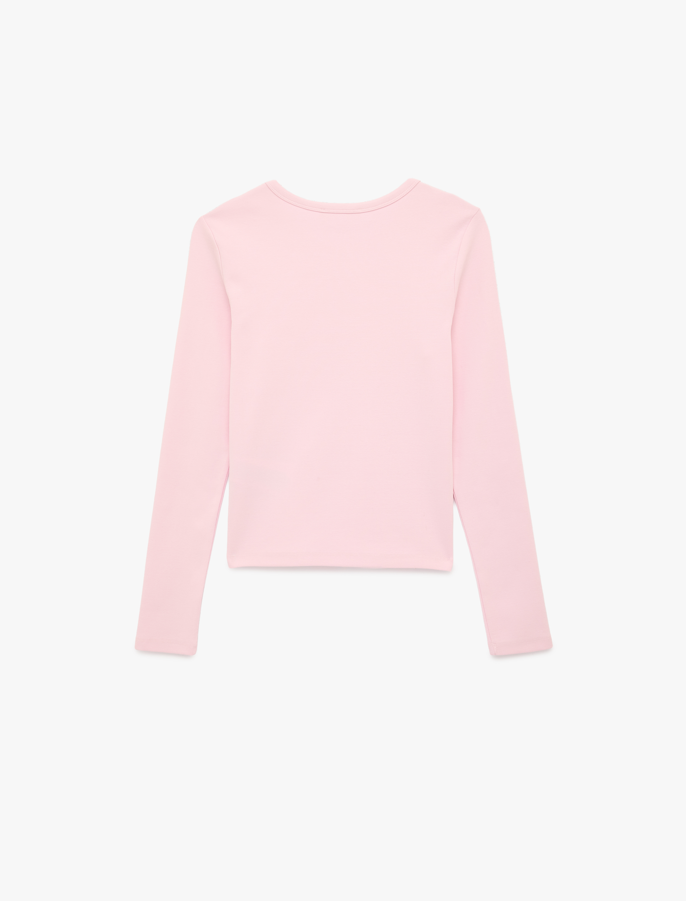   Pamuklu Slim Fit Uzun Kollu Bisiklet Yaka Basic Tişört