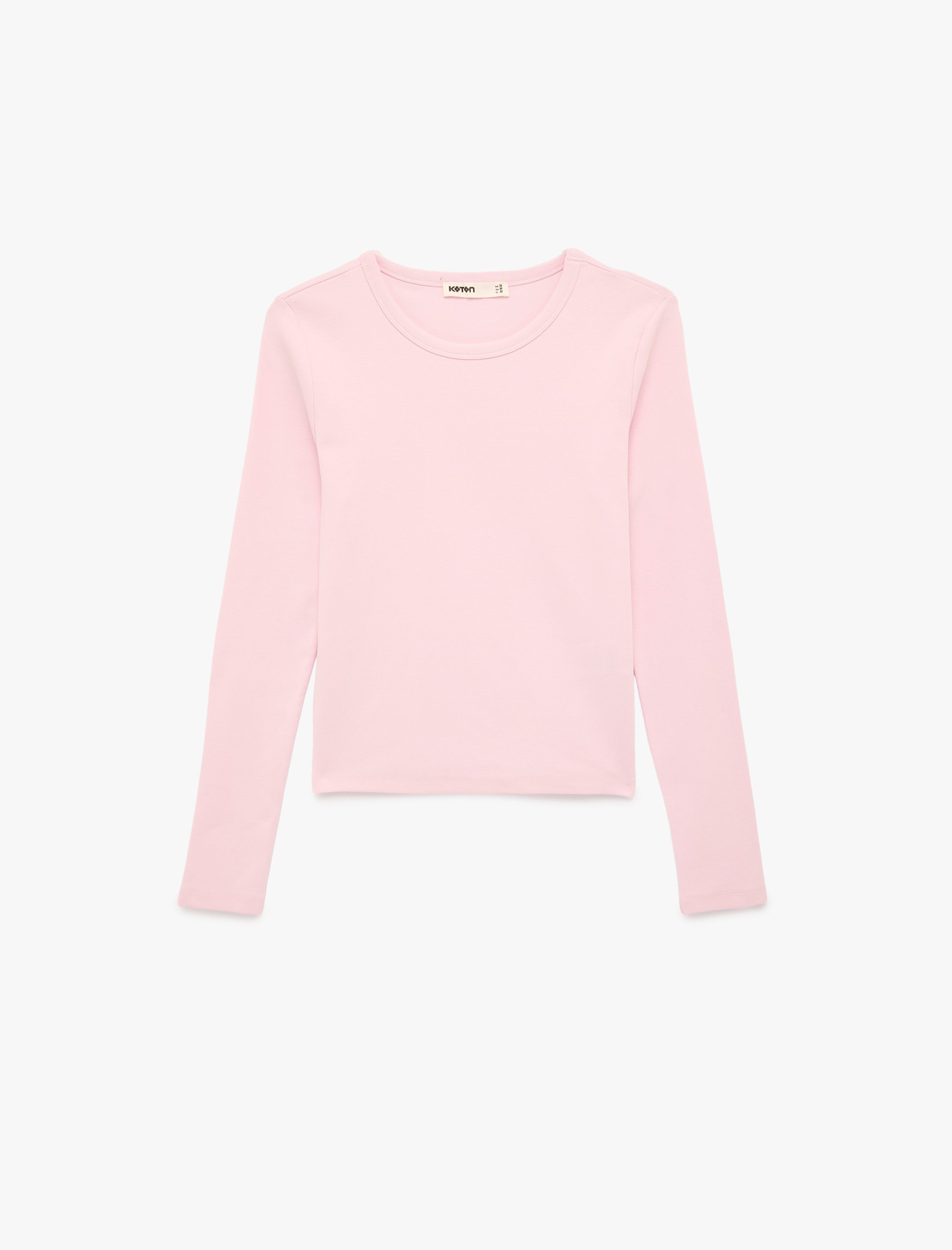   Pamuklu Slim Fit Uzun Kollu Bisiklet Yaka Basic Tişört