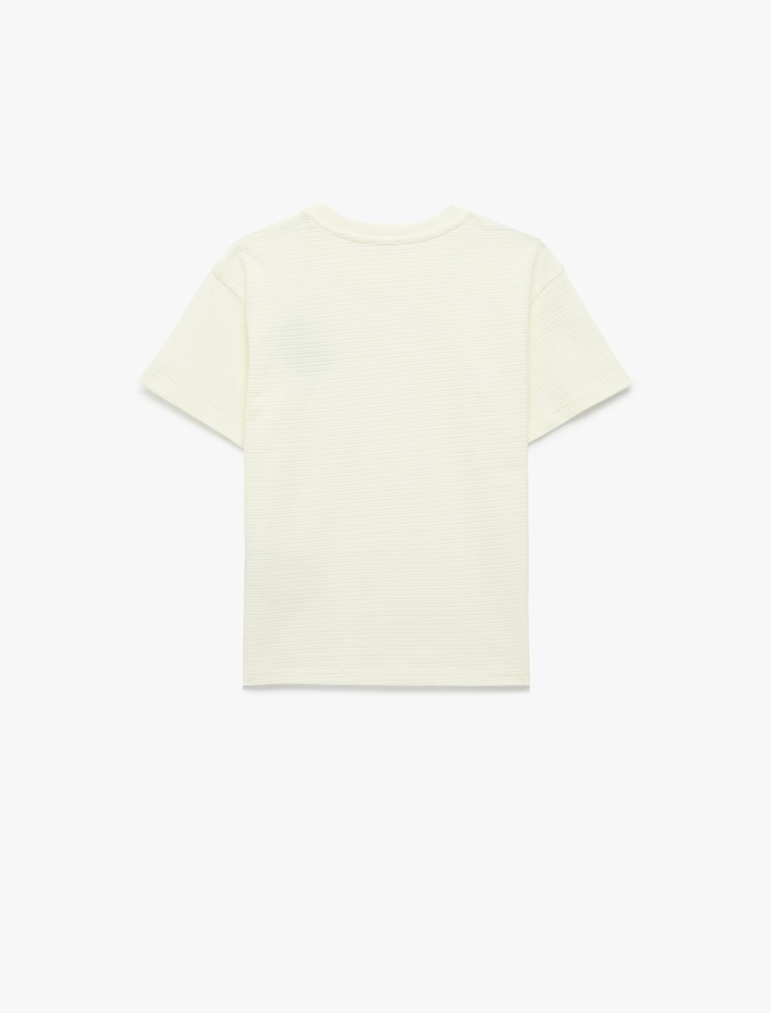 Erkek Çocuk Kısa Kollu Bisiklet Yaka Pamuklu Baskılı Tişört