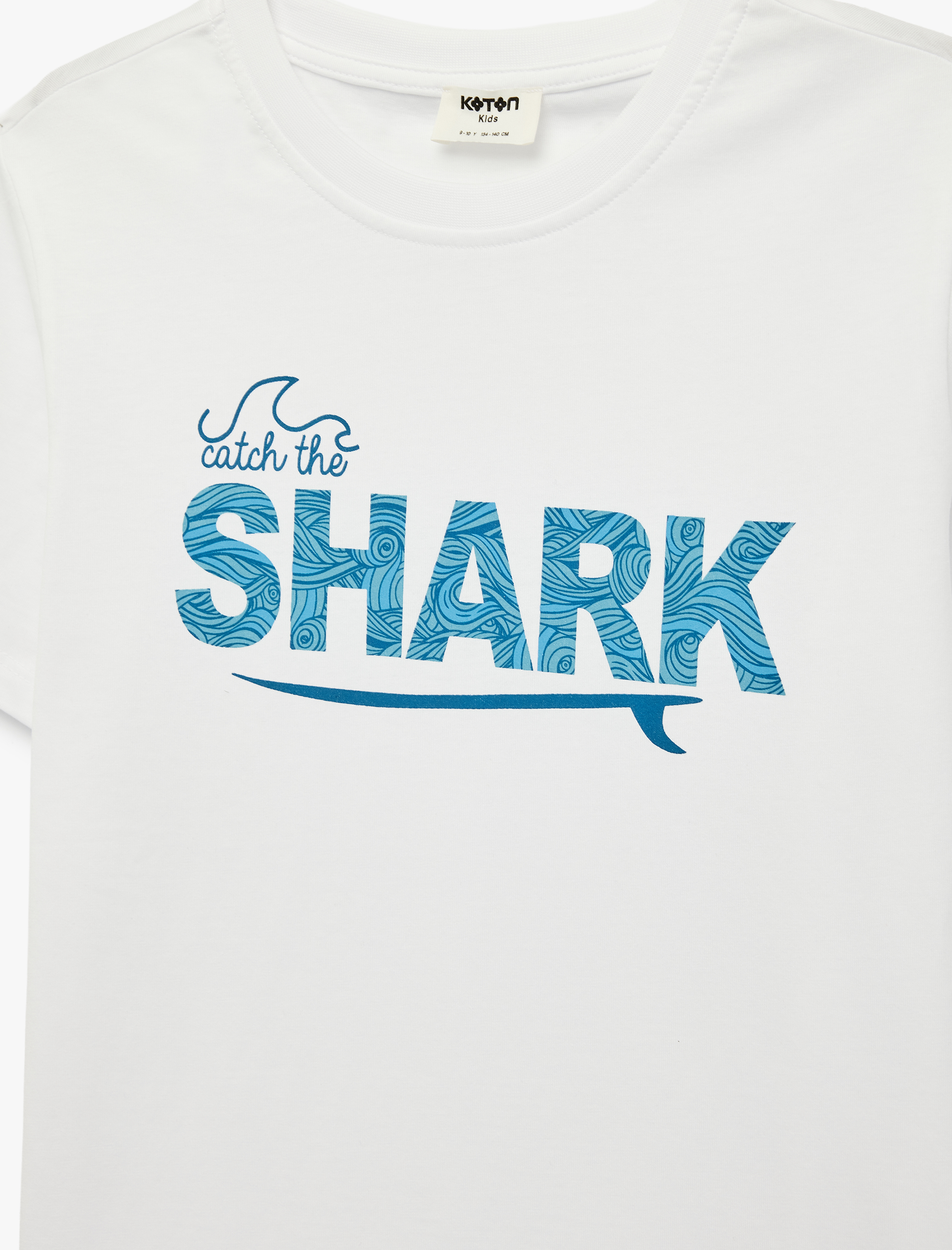  Erkek Çocuk Pamuklu Kısa Kollu Bisiklet Yaka Baskılı Tişört