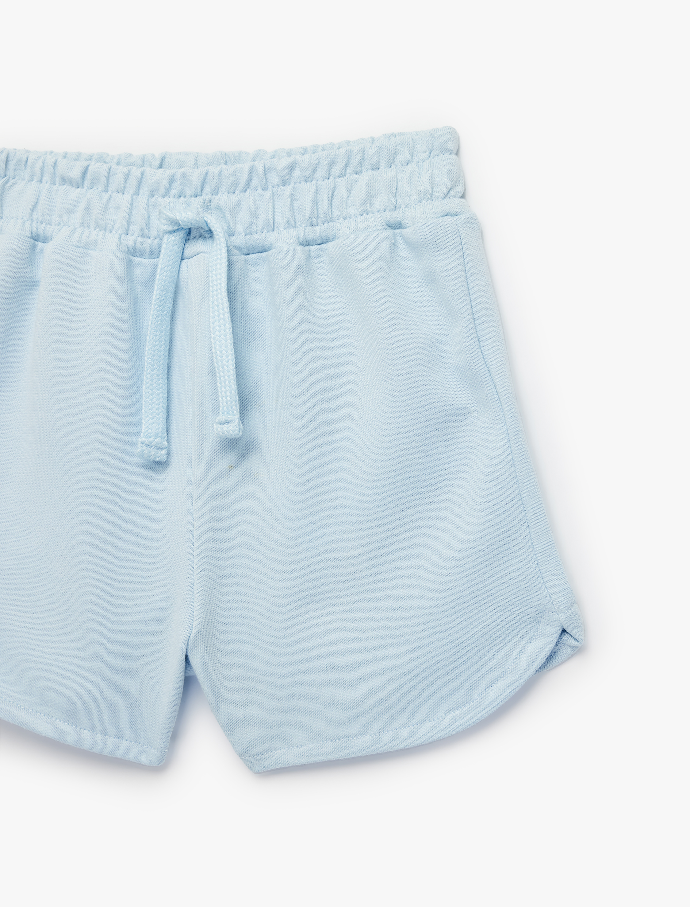  Kız Bebek Pamuklu Cepli Beli Lastikli Bağcıklı Şort