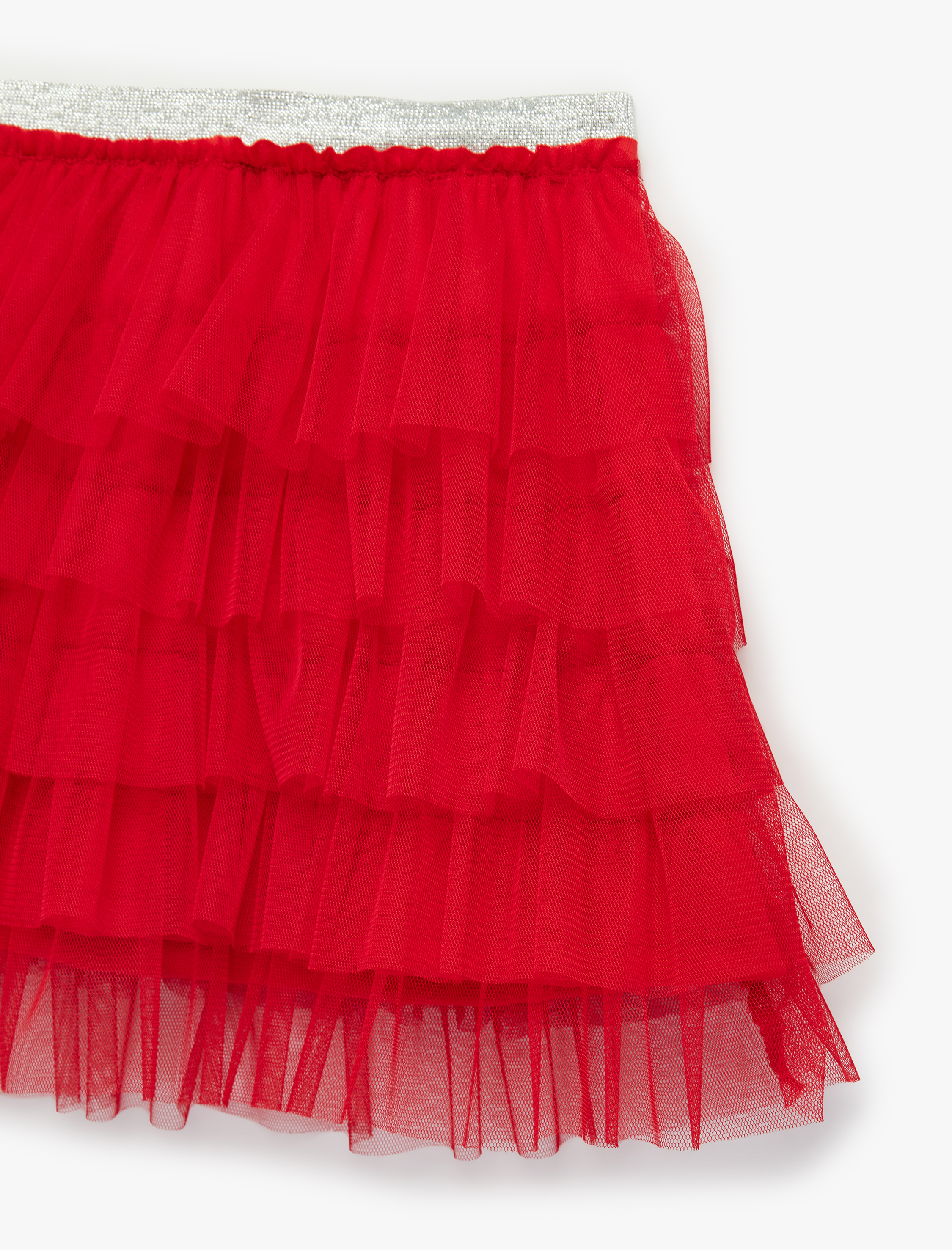  Kız Çocuk Katlı Beli Lastikli Mini Tütü Etek