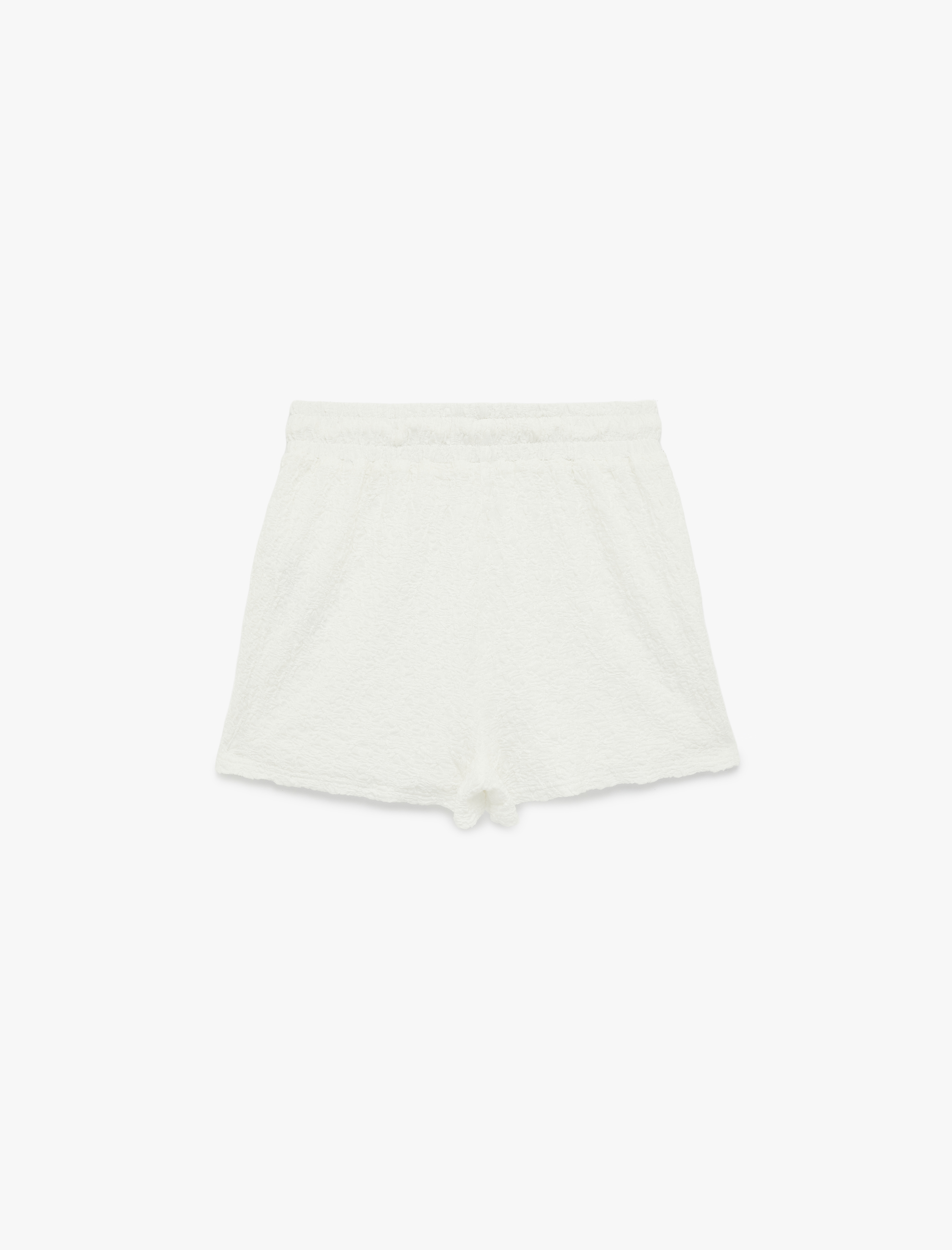   Yüksek Bel Bağcıklı Mini Fisto Şort