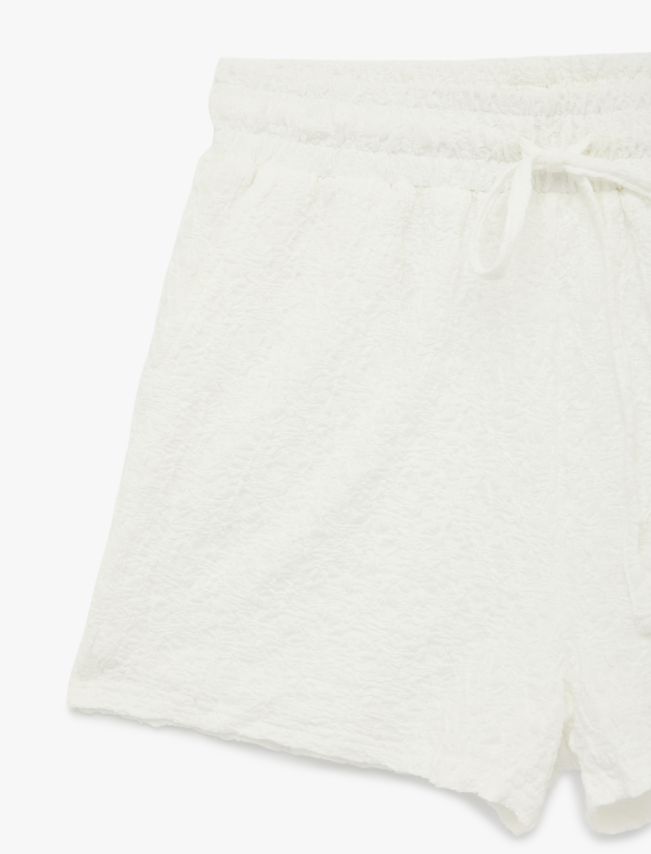   Yüksek Bel Bağcıklı Mini Fisto Şort