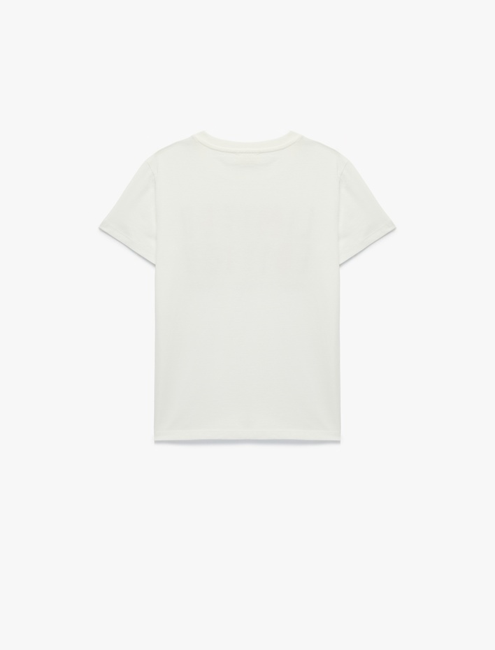 Erkek Çocuk Pamuklu Baskılı Kısa Kollu Bisiklet Yaka Tişört