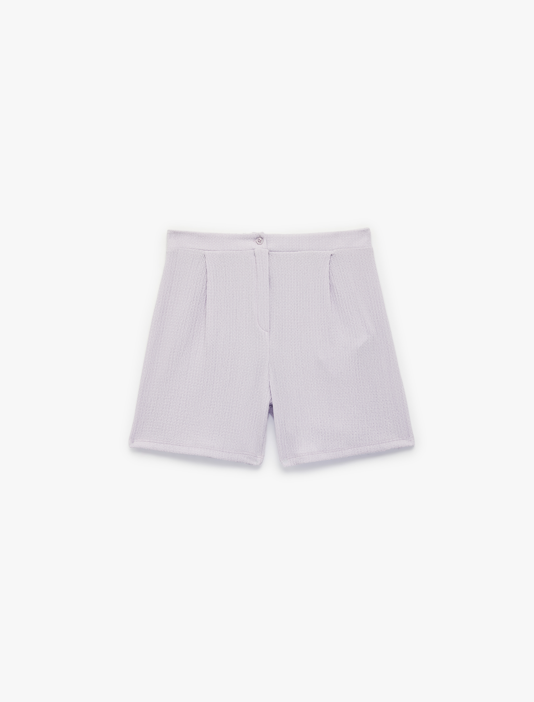  Kız Çocuk Bürümcük Kumaş Normal Bel Pile Detaylı Mini Şort