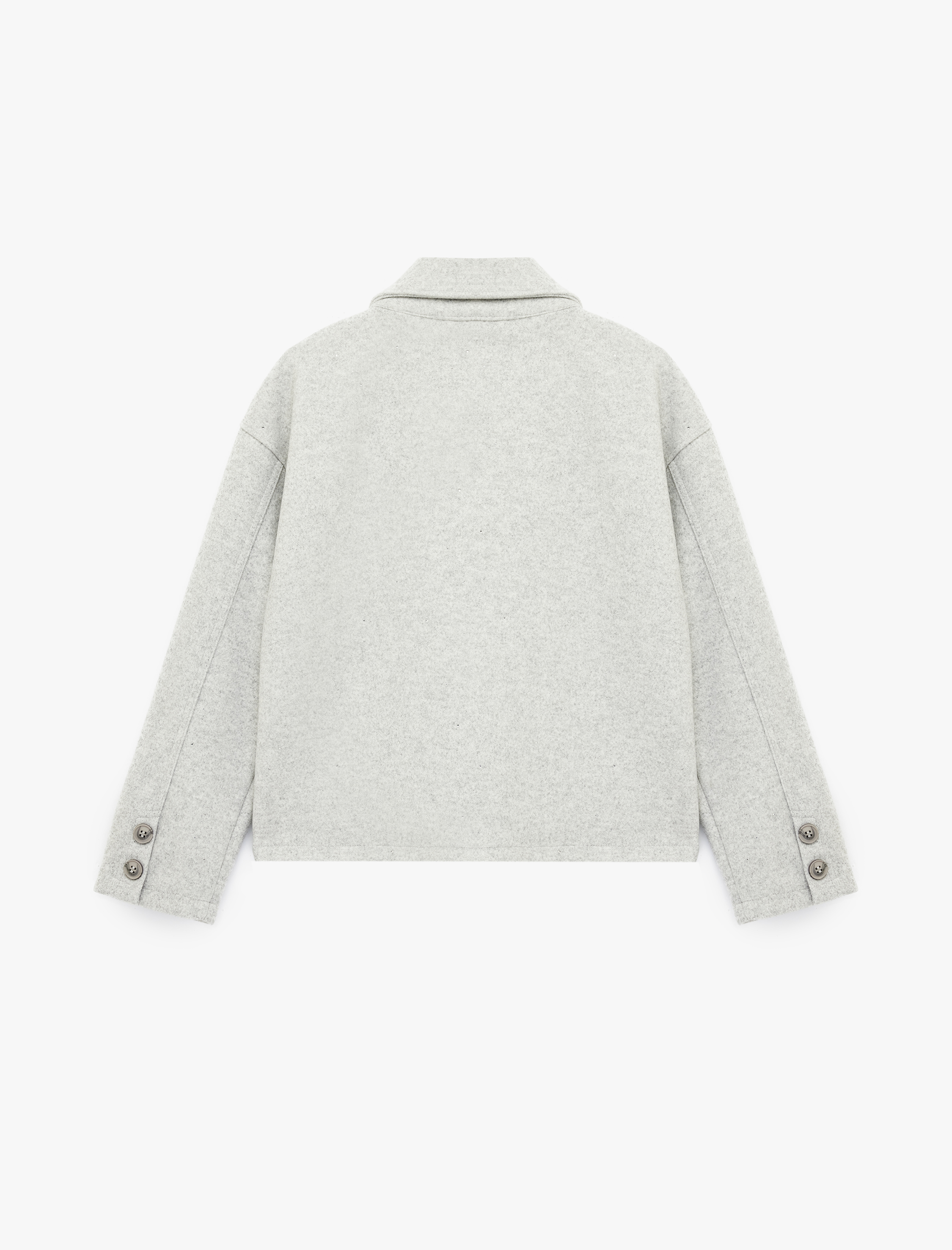   Rahat Kalıp Düğmeli Cepli Uzun Kollu Klasik Yaka Kaşe Sweatshirt