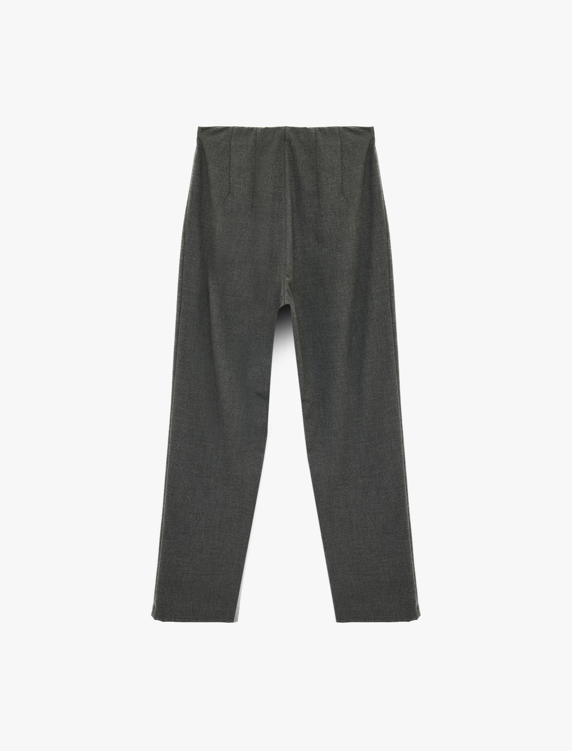   Yüksek Bel Düz Paça Viskon Karışımlı Cepli Cigarette Pantolon