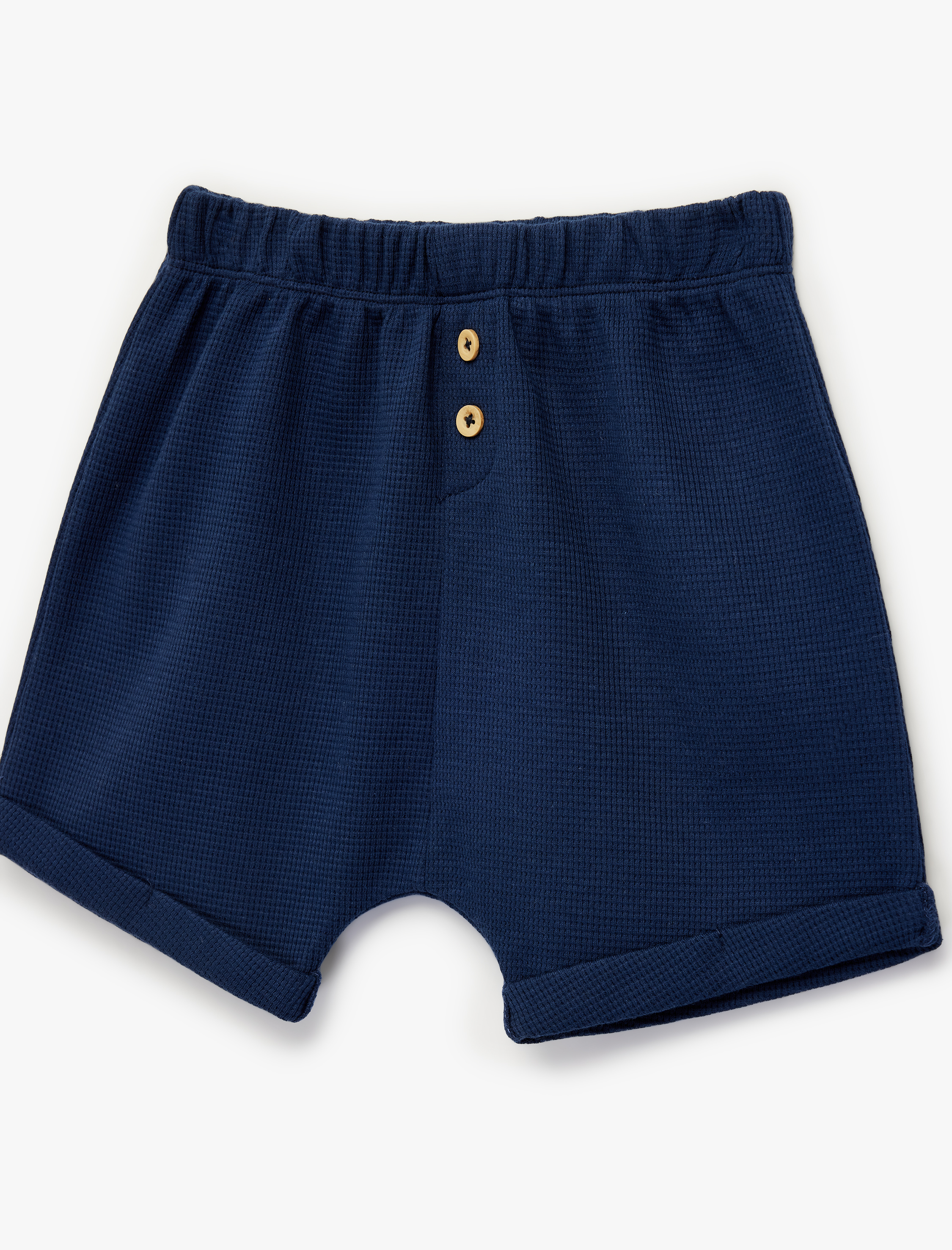  Erkek Bebek Pamuklu Düğme Detaylı Beli Lastikli  Şort
