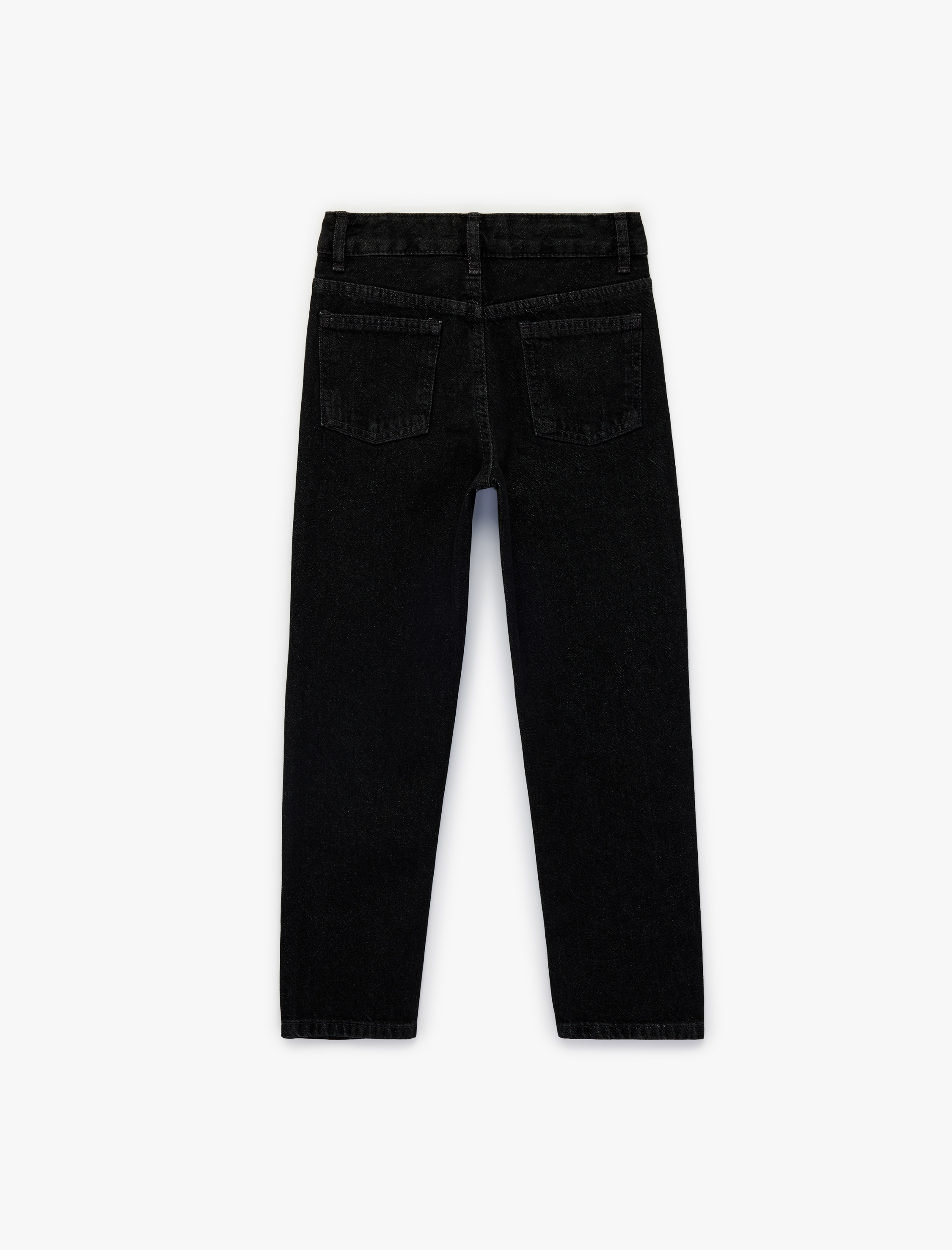  Erkek Çocuk Pamuklu Beli Ayarlanabilir Lastik Detaylı Jean Pantolon