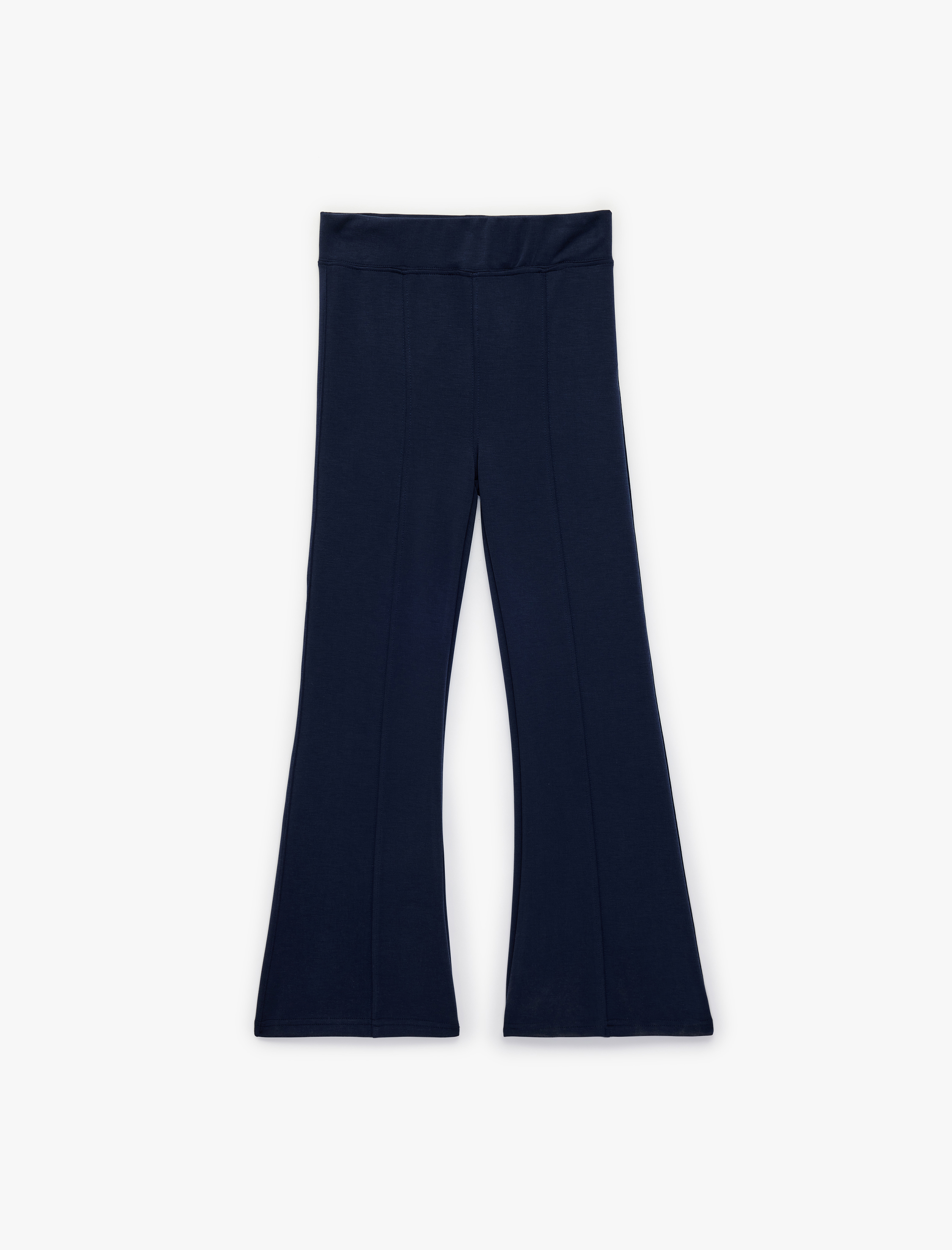  Kız Çocuk Viskon Karışımlı Slim Fit İspanyol Paça Pantolon