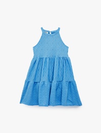 Halter Yaka Kolsuz Fisto Mini Elbise